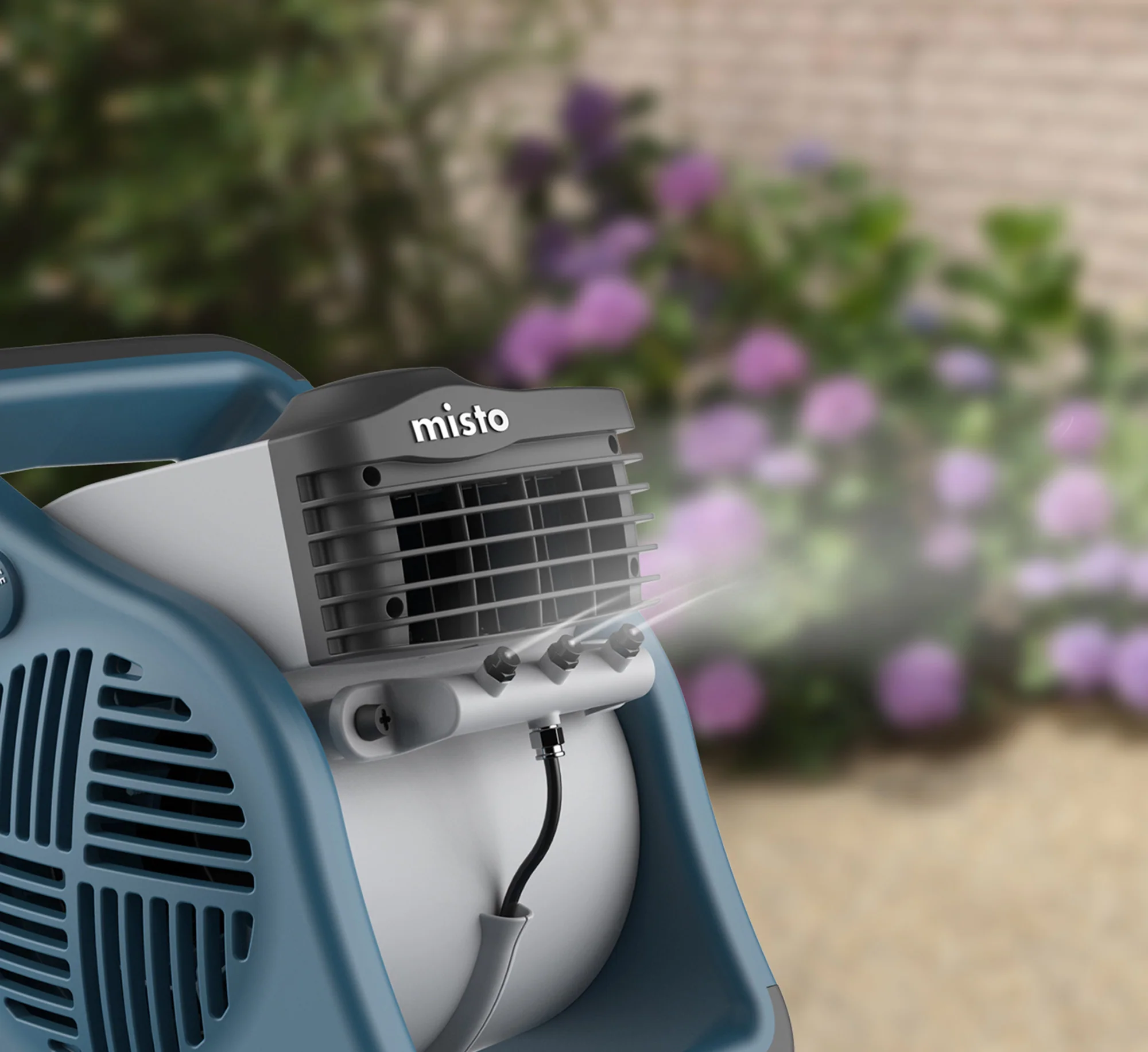 Lasko 15" Pivoting Misto Outdoor Misting Fan with GFCI Cord and 3 Speeds, 7054, Blue - Image 14