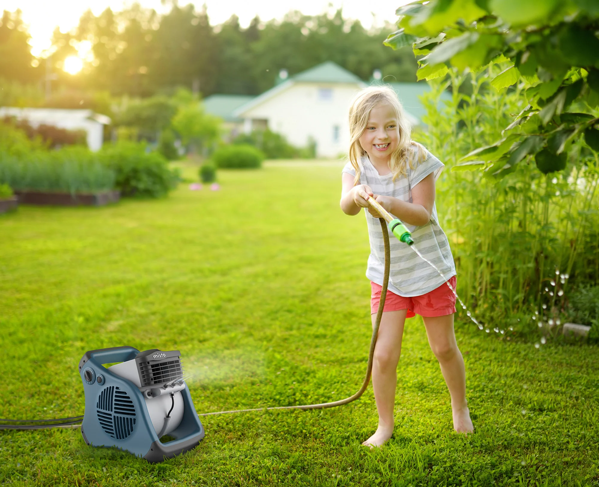 Lasko 15" Pivoting Misto Outdoor Misting Fan with GFCI Cord and 3 Speeds, 7054, Blue - Image 18