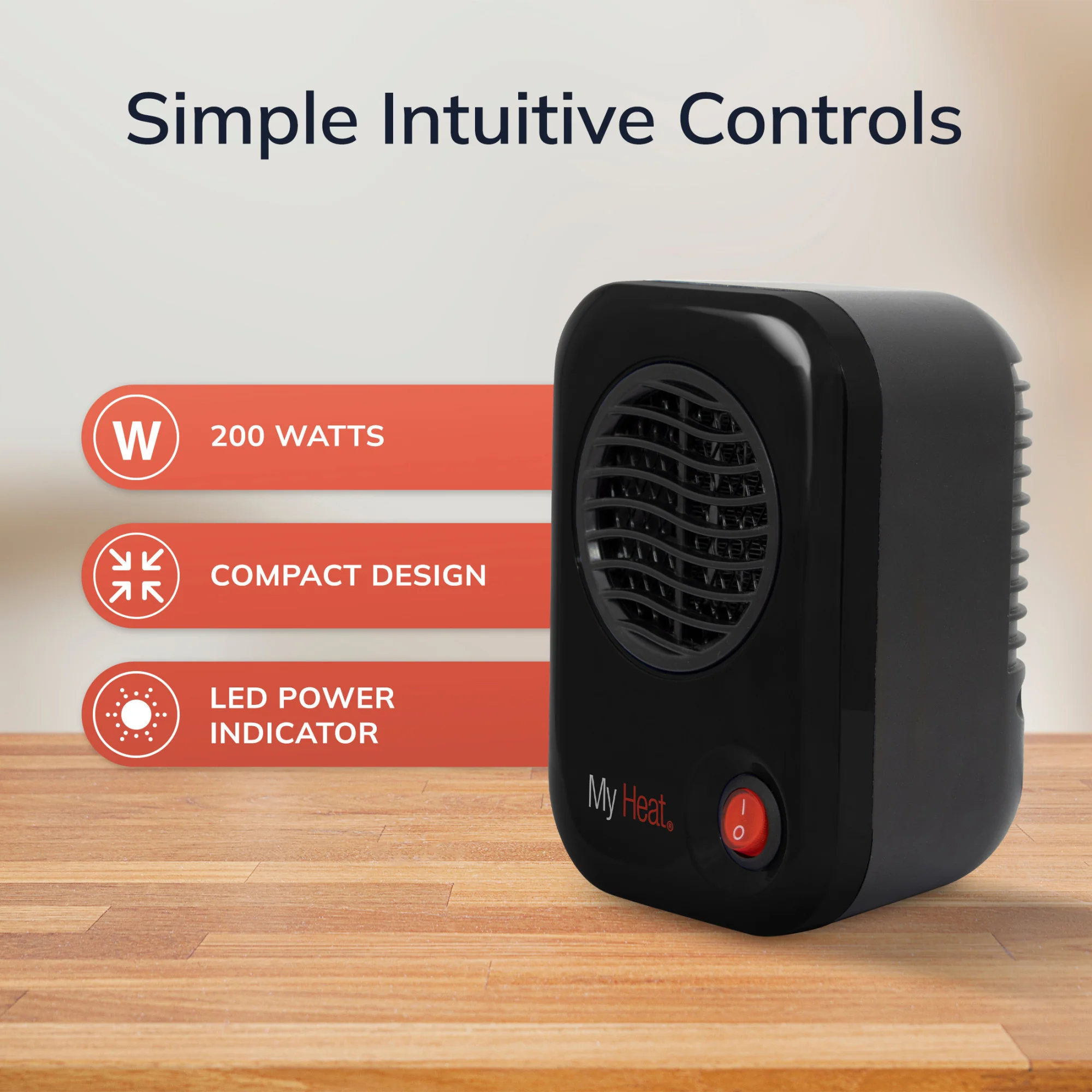 Lasko 100 MyHeat Personal 200W Table Top Heater: black - Image 5