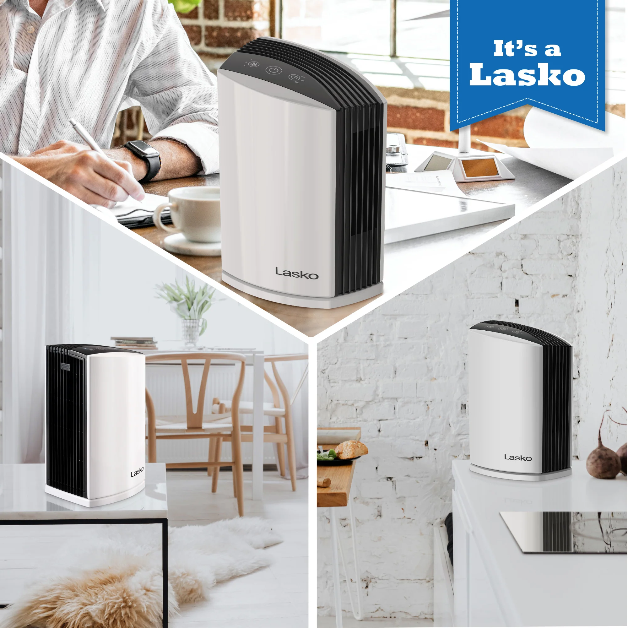 Lasko True HEPA Filter Desktop Air Purifier with Timer, LP200, White - Image 7